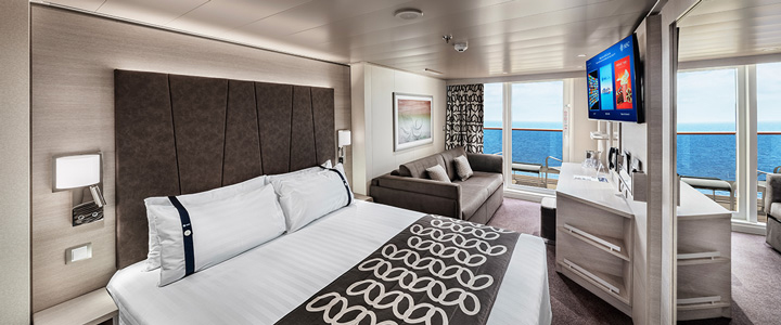 Außenkabine der MSC Euribia. Die Kabinen verbinden internationalen Komfort mit mediterraner Eleganz.