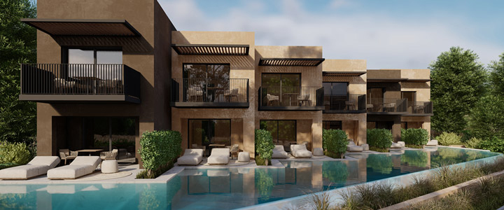 Die exklusiven Suiten des Ananea Rocrita bieten ein Gefühl von moderner Geborgenheit – Warme Erdtöne, natürliche Materialien und außergewöhnliche Architektur.